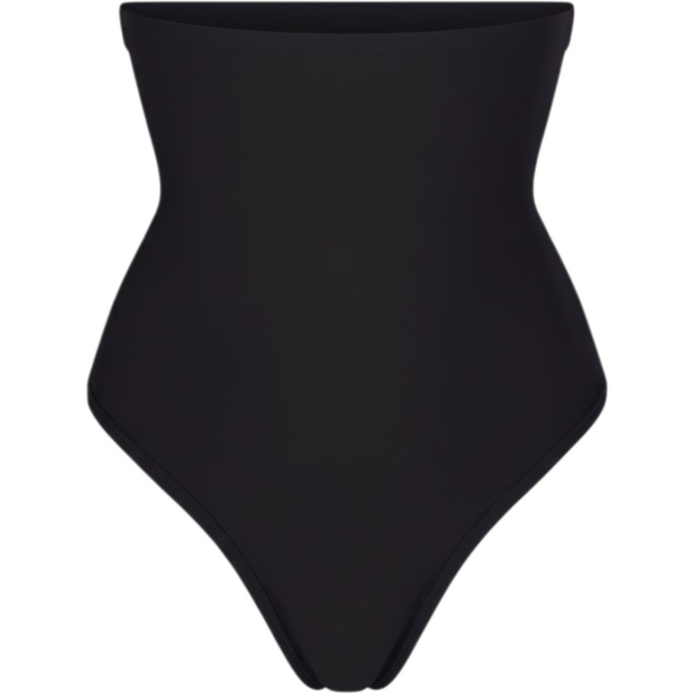 Skims Core Control High Waisted Thong Onyx Black PN-THG-7114W Medium